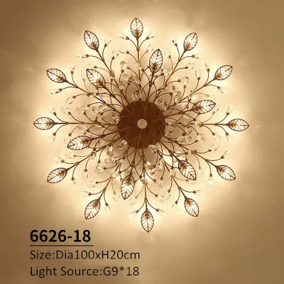 18 lights gold Современные потолочные светильники, светодиодный светильник с цветами для гостиной, спальни, кабинета, потолочные светильники с креплением на поверхности - Цвет корпуса: 18 lights gold