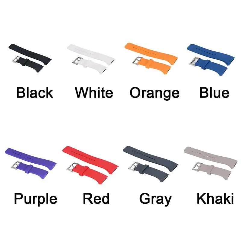 8 цветов Силиконовый ремешок для samsung Galaxy Шестерни S2 R720 R730 спортивные часы Браслет