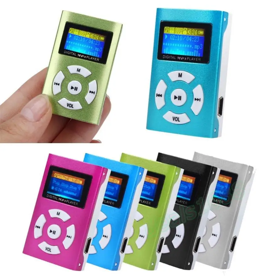 Бесплатная доставка Hifi USB мини mp3 плеер ЖК экран поддержка 32 ГБ Micro SD TF карты черный