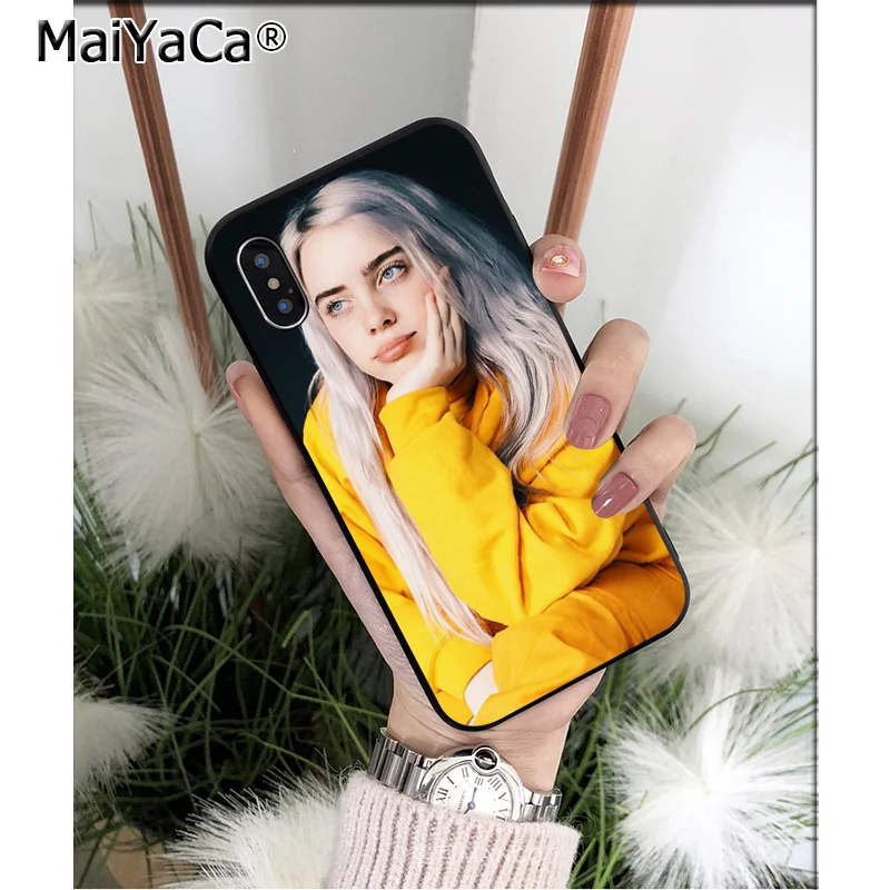 A14 MaiYaCa Billie Eilish ТПУ Мягкий силиконовый чехол для телефона чехол для iPhone X XS MAX 6 6S 7 7plus 8 8Plus 5 5S XR - Цвет: A14