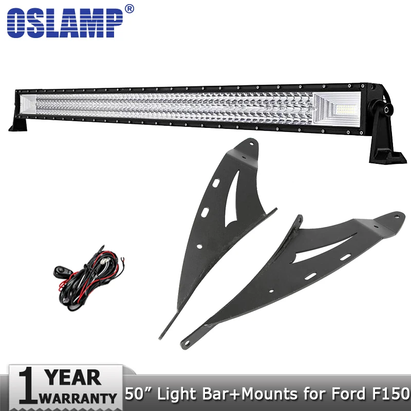 Oslamp 50 дюймов 702 Вт 3 ряд led offroad свет бар Combo светодиодный вождения привело 12 В 24 для