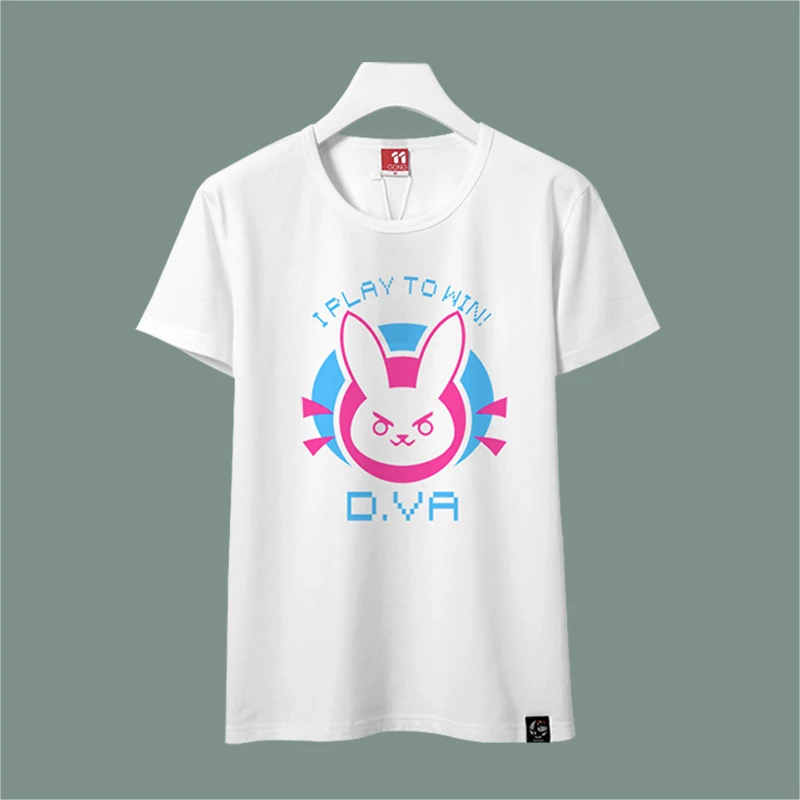 Kawaii женская футболка D.va Dva женские парные футболки D va с коротким рукавом Hana Song