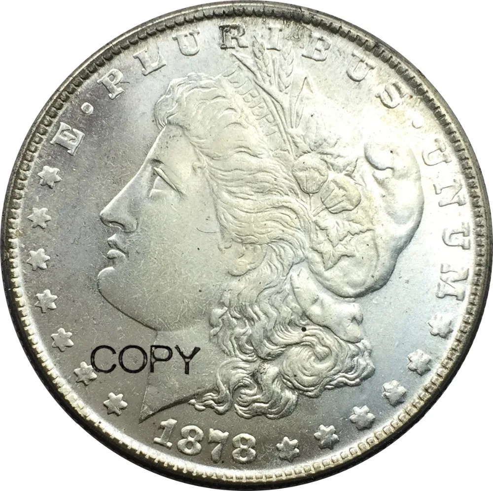 1 доллар США Морган 1878 год Мельхиор посеребренные копии монет|coin coins|coin copycoin one dollar