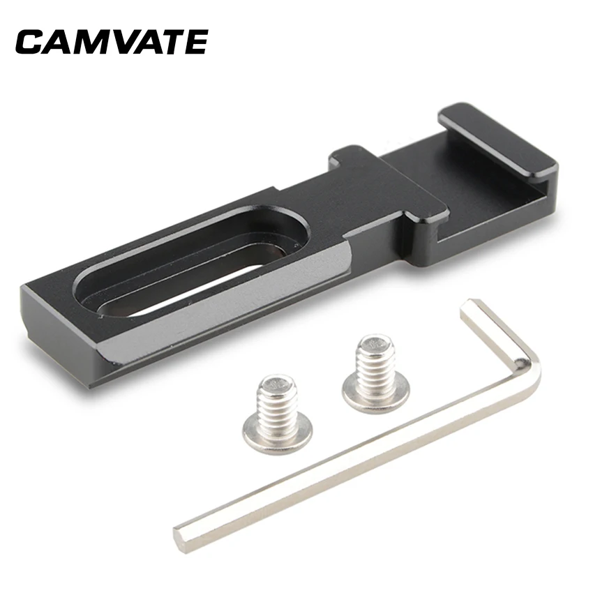 CAMVATE Cold Shoe & NATO Rail Adapter DSLR Camera blackmagic для крепления фотографических аксессуаров