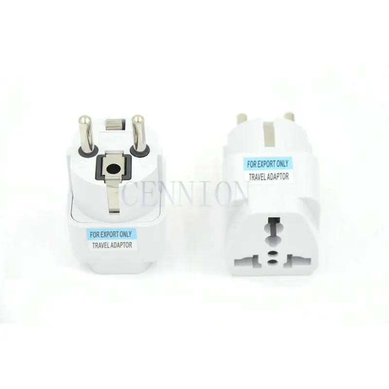 

White To EU US AU DE UK AC Power Plug Travel Adapter Converter 20pcs free cn post
