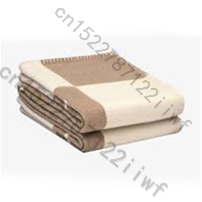 H Blanket Khaki Новое кашемировое Клетчатое одеяло, вязанное крючком, мягкий шерстяной шарф, шаль, портативный теплый диван, кровать, флисовое вязаное розовое одеяло, наволочка - Цвет: H Blanket Khaki