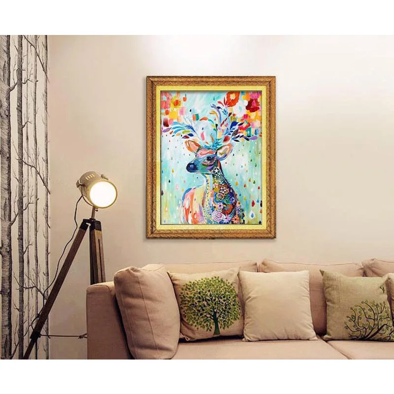 Алмазов картина маленькая животный узор Цвет Олень стикер дрель вышивки крестом