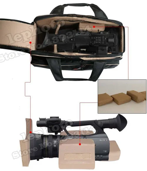 Профессиональная Фото Видео Сумка Чехол Коробка для sony Panasonic JVC Canon большая камера DV видеокамера