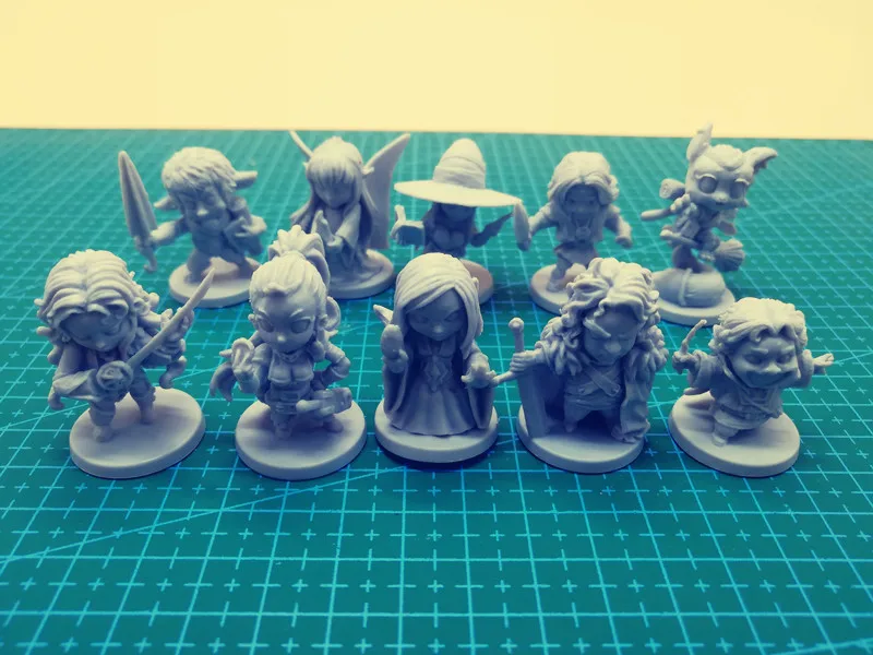 Arcadia Quest:Annabelle.Gabriel.Julie.Lucas.Master Pim.Raven.Tyndall.Wanda.Miniatures модель из смолы|Наборы для сборки