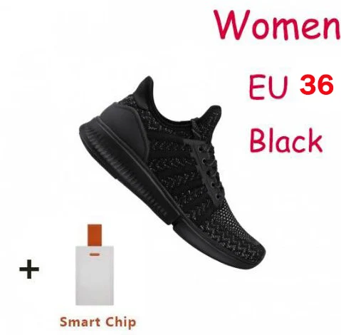 Woman black 36 Xiaomi Mijia человек смарт чип обувь удобные Сменные водонепроницаемый IP67 приложение контроль спортивная обувь с чипом Прямая поставка - Цвет: Woman black 36