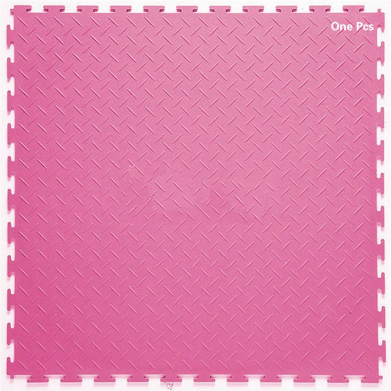 Pink Sample Цельная плитка для гаража, коврик, пластиковая блокировка, пол для спортзала, 500x500x5 мм, напольная плитка, гибкая Блокировка ПВХ - Цвет: Pink Sample