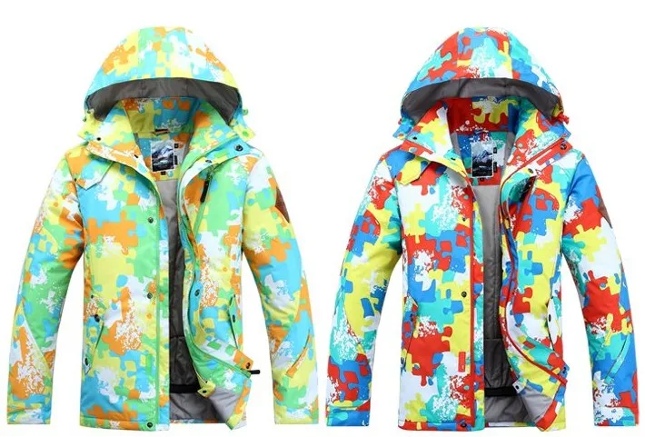 

Mens Ski Jacket Multicolour Camouflage Snowboarding Coat Winter Thick Anorak Waterproof 10K Windproof Breathable