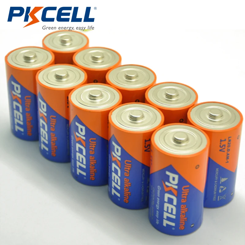 Щелочная батарея PKCELL 10 шт. 1 5 в равная MN1300 13A E95 AM1 батареи В для газового диапазона