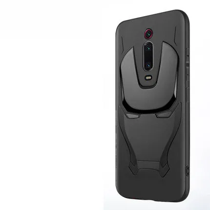 Hei lian gangtie xia Чехол для redmi k20 mi 9 t, мягкий чехол с вышивкой для мужчин, чехол для xiaomi mi 9t redmi k20 pro, силиконовый чехол для задней панели с изображением дракона и Льва, чехол для xiaomi k20 - Цвет: Hei lian gangtie xia