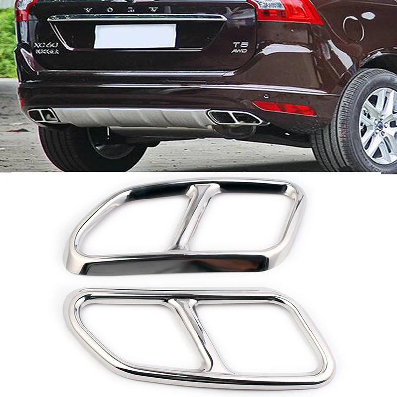 Для Volvo XC60- автомобильный Стайлинг Rline хвост горло выхлопная труба крышка глушитель наконечник авто аксессуары