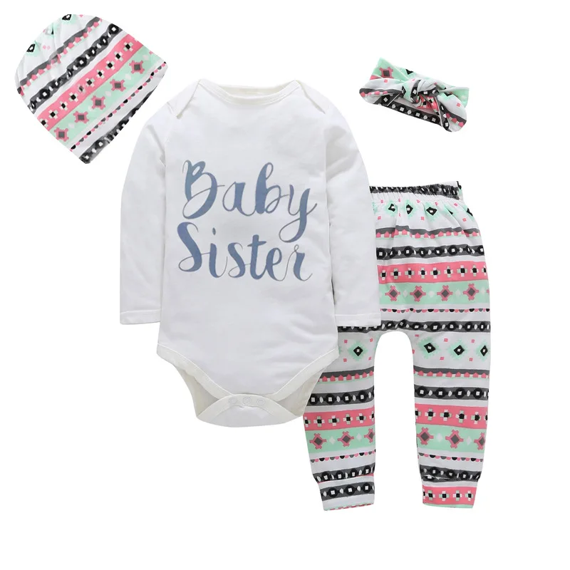 

Baby Christmas Clothing 4pcs Boys Girls Xmas Tree Romper Pants Hat Legging Clothes Outfits Set 0-18M