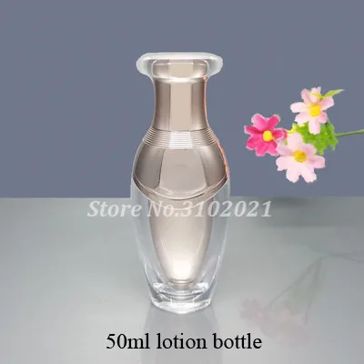 50ml 8 шт./лот 15/30/50 г 100 мл пустой моды косметический крем банку Пот Макияж жидкости опрыскивателя распылитель лосьон Пресс бутылки насоса костюм комплект - Цвет: 50ml