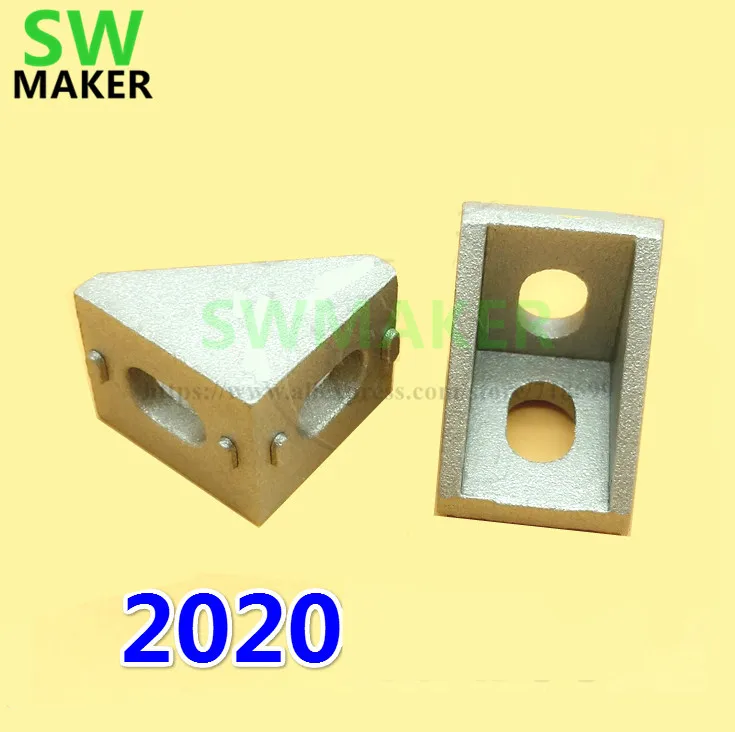

1pcs 2020 metal Aluminum Corner Bracket Corner Joints 17*20 for 3D printer Aluminum Profile Extrusion 2020