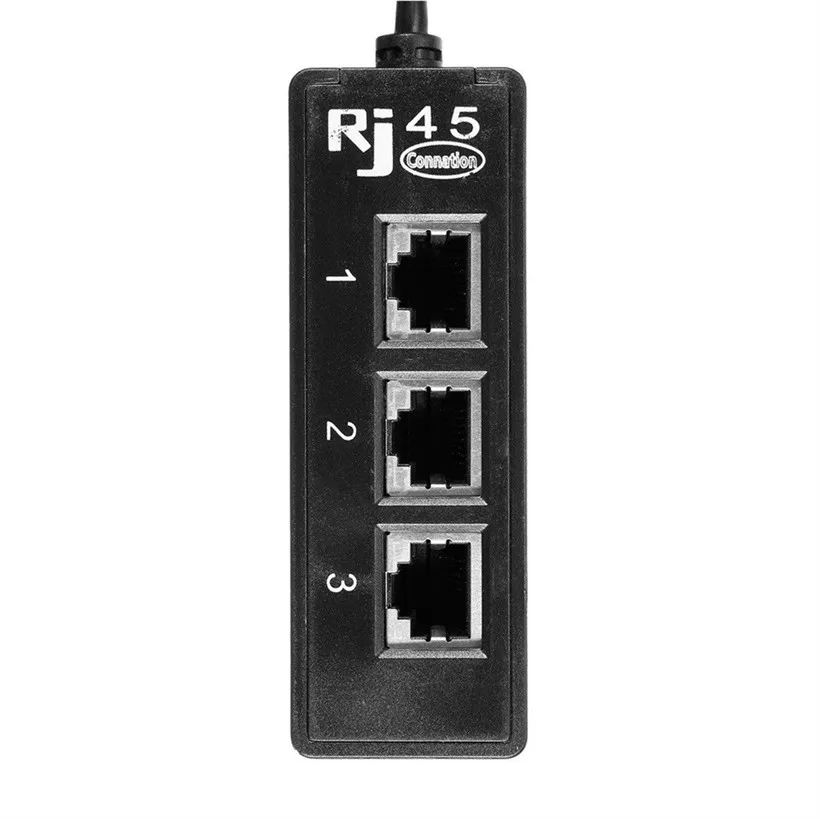 Расширенный 2018 Новый 1 3 гнезда LAN Ethernet сеть RJ45 разъем сплиттер расширитель