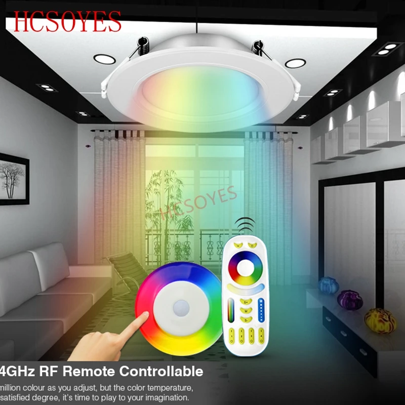Mi Light 6 Вт/12 Вт RGBCCT (RGB + теплый белый/белый) 2 4 г пульт дистанционного управления