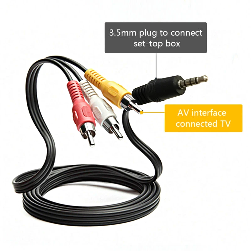 5 шт. 3.5 мм кабель av Мужской до 3 RCA Аудио-Видео Jack штекер кабеля X 1.2 м для Hi-Fi видео
