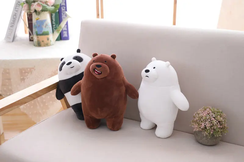27 см Kawaii Мы Голые Медведи Плюшевые игрушки мультфильм медведь набивной гризли серый белый медведь панда кукла Дети любят подарок на день рождения