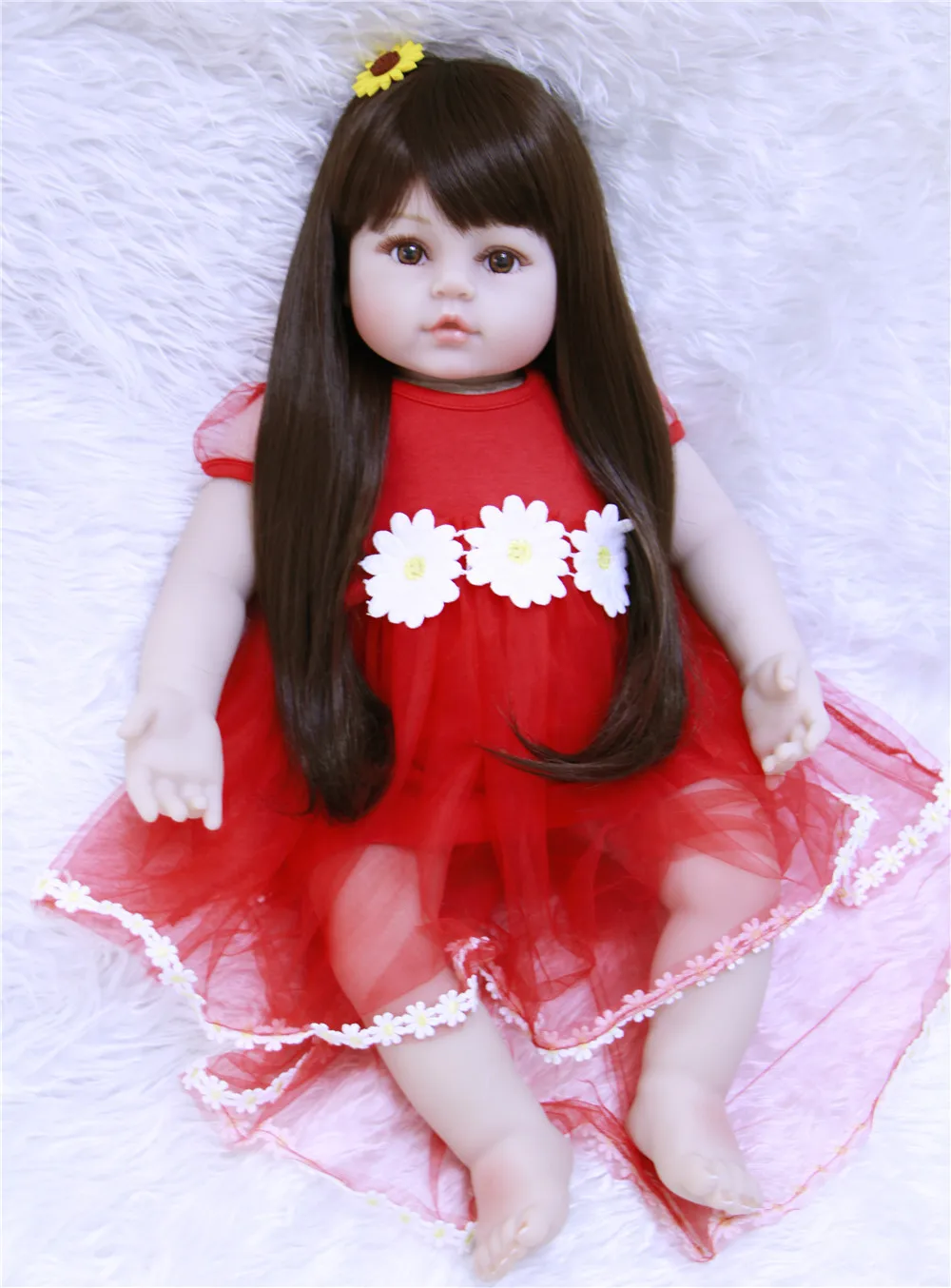 Силиконовая кукла Reborn игрушки 60 см принцесса малыши как живые для девочек Brinquedos