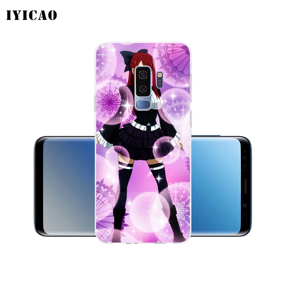 IYICAO Erza Scarlet Fairy Tail Мягкий силиконовый чехол для телефона Samsung Galaxy S10e S10 S9 S8 Plus S7 Edge TPU
