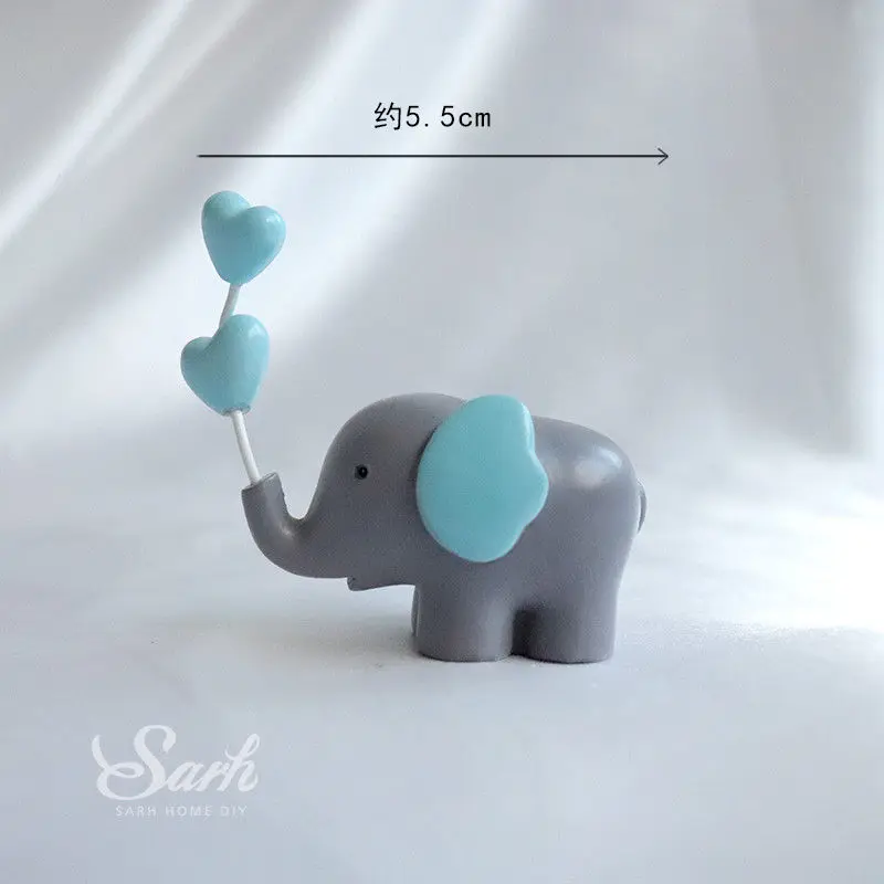 Heart ball elephant Птица Сердце шар слон топперы для тортов, украшение день Святого Валентина день детей вечерние украшения для выпечки прекрасные подарки - Цвет: Heart ball elephant