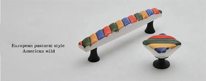 Ручка и ручка для шкафа в цветную полоску 2 шт./компл. | Мебель