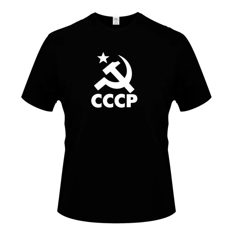 Бесплатная доставка CCCP СССР молотки серпы принт размера плюс Футболки с круглым