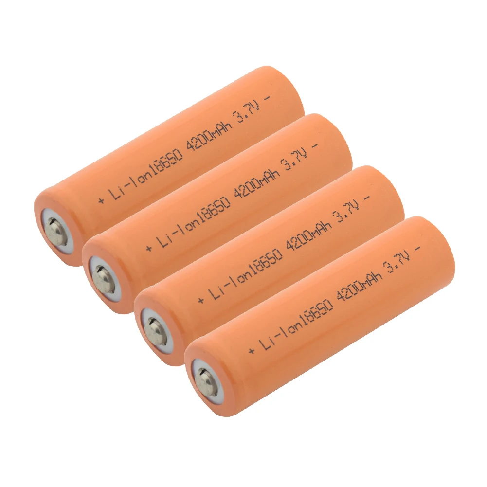 1/2/4 шт 3,7 V 18650 4200mAh литий-ионный аккумулятор перезаряжаемые литиевые батареи, Длительное Действие, 18650 Батарея для DVD ноутбук воздушная модель игрушка