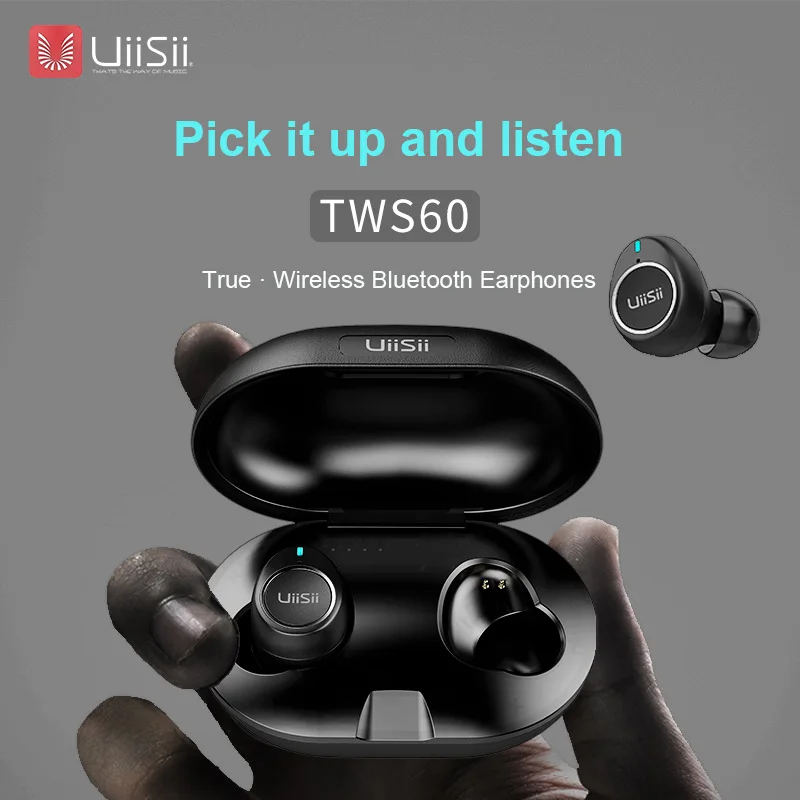 UiiSii TWS 60 беспроводные Bluetooth наушники IPX5 водонепроницаемые спортивные HiFi стерео 5 0