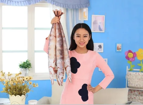 Plush toy 50cm food plush simulation saury pillow creative trace fleet flock mother salted fish PP Cotton | Игрушки и хобби