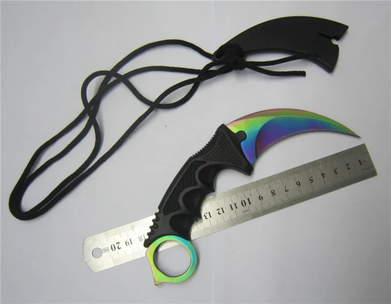 CS GO Counter Strike Karambit коготь нож для шеи с оболочкой игры Охота лагерь hike тактический