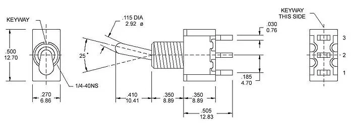 Оригинальный новый 100% 3pin 3 шестерни ВКЛ ВЫКЛ на тумблер кулисный переключатель