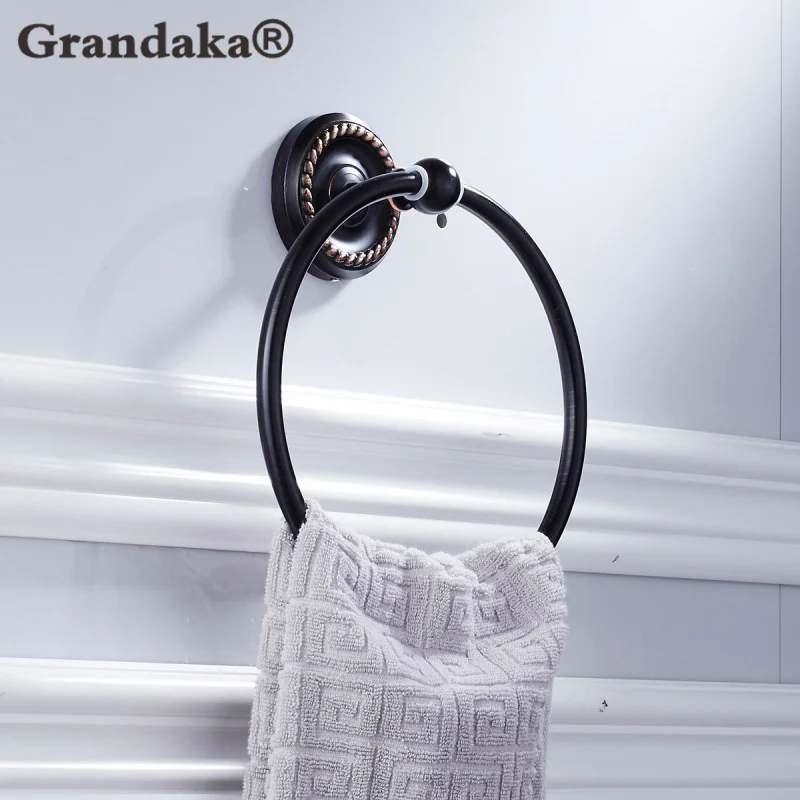 Современный дизайн латунные кольца для полотенец держатель круглая настенная