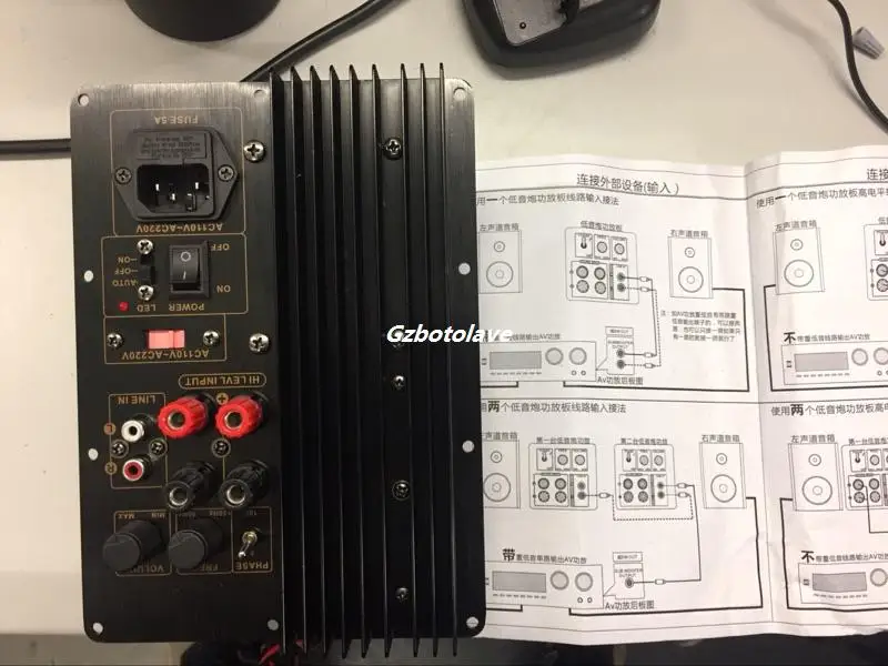 100W TDA7293 усилитель мощности активный сабвуфер усилитель доска, чистый усилитель басов с фильтром нижних частот сабвуфер 110V 220V