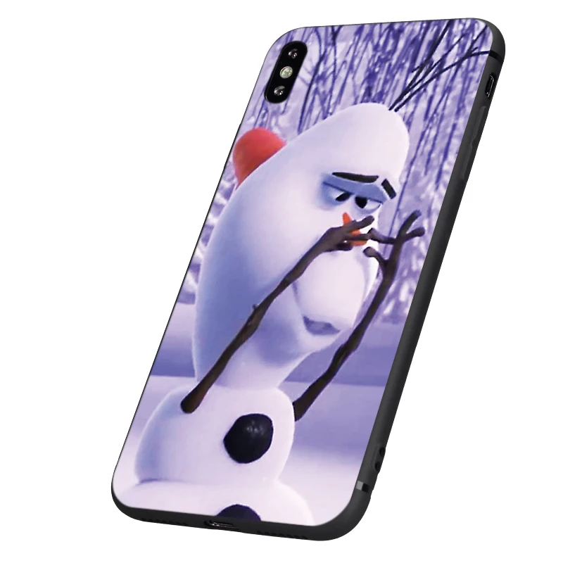 Черный чехол ТПУ для iphone 5 5s se 6 6s 7 8 plus x 10 чехол силиконовый чехол для iphone XR XS 11 pro MAX чехол Олаф