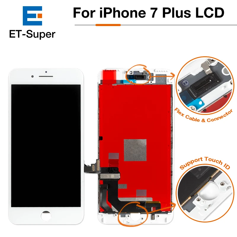 ЖК дисплей для iPhone 7 Plus OEM дигитайзер в сборе + закаленное стекло инструменты P