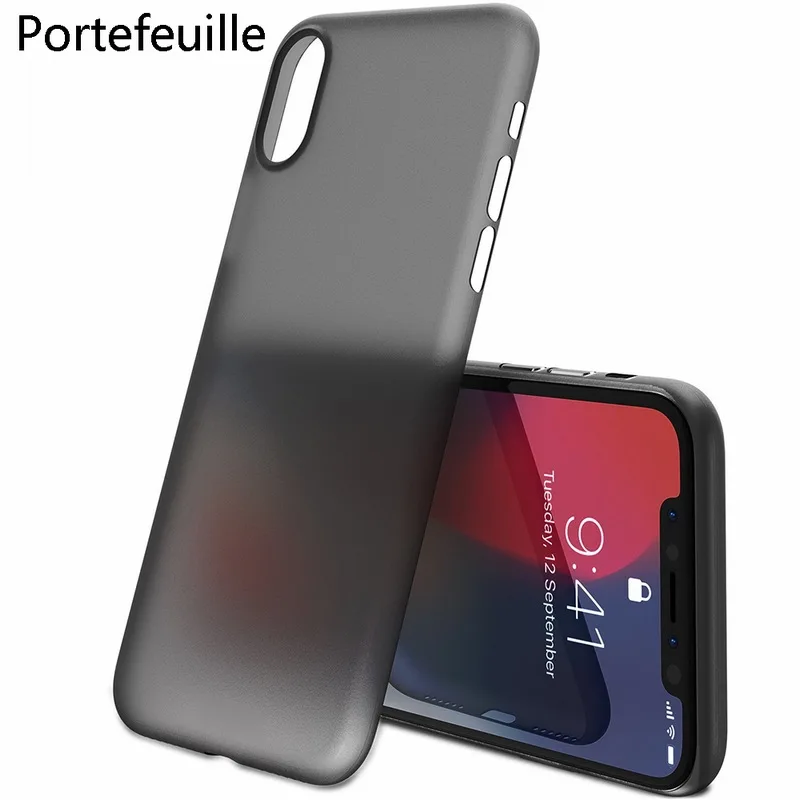 Для iPhone X XS Max XR чехол PP ультра тонкий защитный жесткий для 11 Pro 8 Plus 7 6 6S 5 5S SE 2020