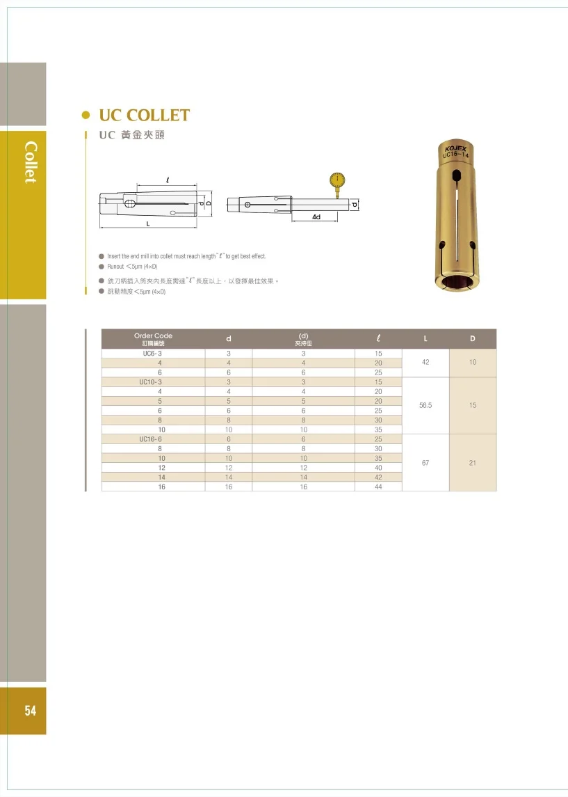 BT30-UC10-70 kojex pull handle UC золотой патрон держатель резака CNC | Инструменты