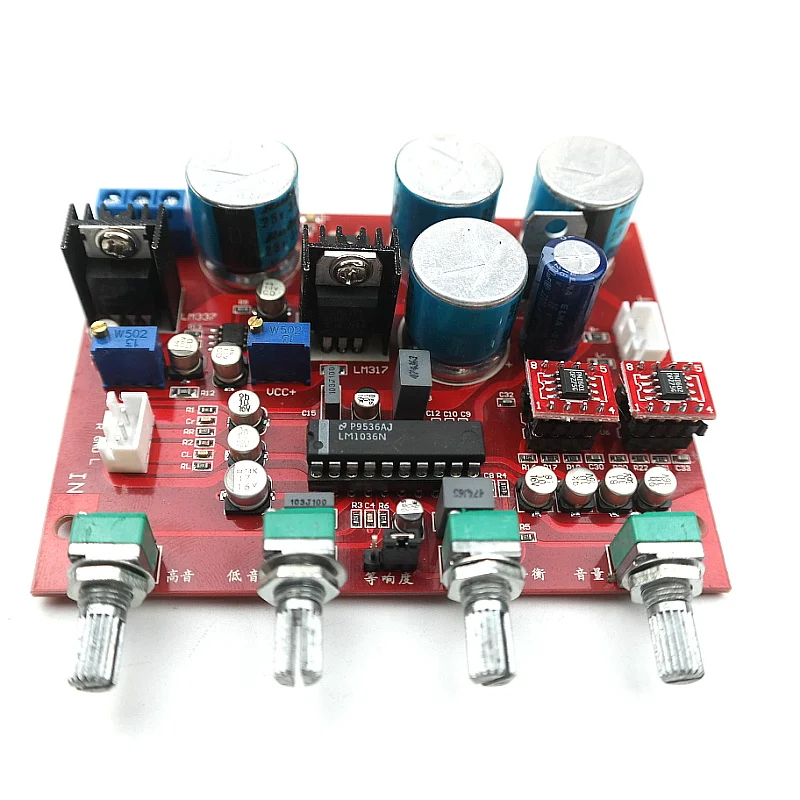 Ссылка музыка факс Схема Дизайн LM1036 Tone доска OP275 dual op amp + LF353 lm317 lm337 сервопривод