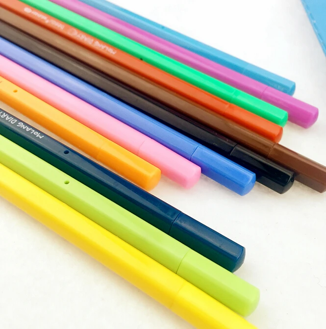 

12 pcs/lot Candy color 0.5mm colorful Gel Pen Stationery Office Supplies(tt-4238)