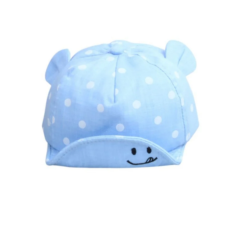 Модная Детская кепка с ушками в горошек мягкая Кепка для мальчиков и девочек 6 ~ 24