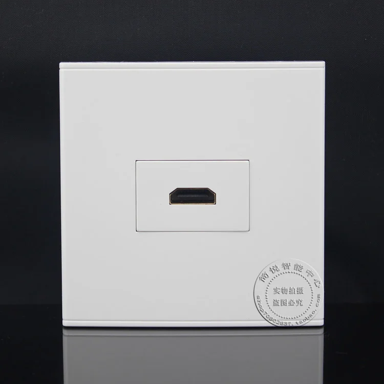 Wall Socket Plate 1 Port 2.0/1.4 HDMI Straight Insert Faceplate Outlet Adapter | Компьютеры и офис