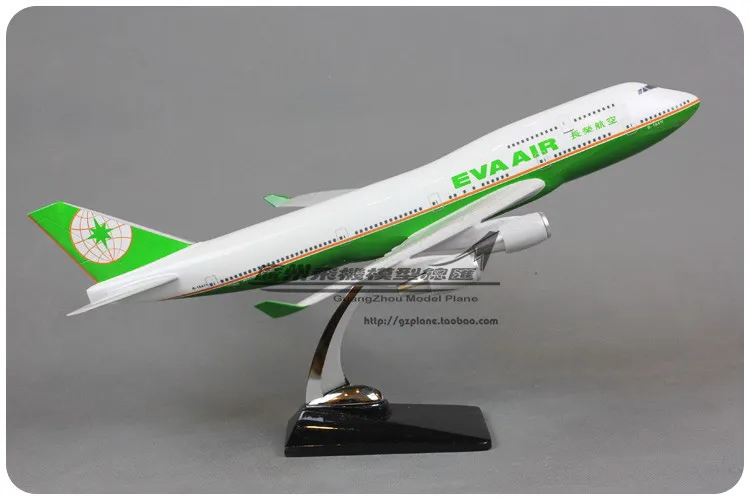 Модель самолета авиакомпании Eva 47 см модель Боинг 747 из смолы Тайвань