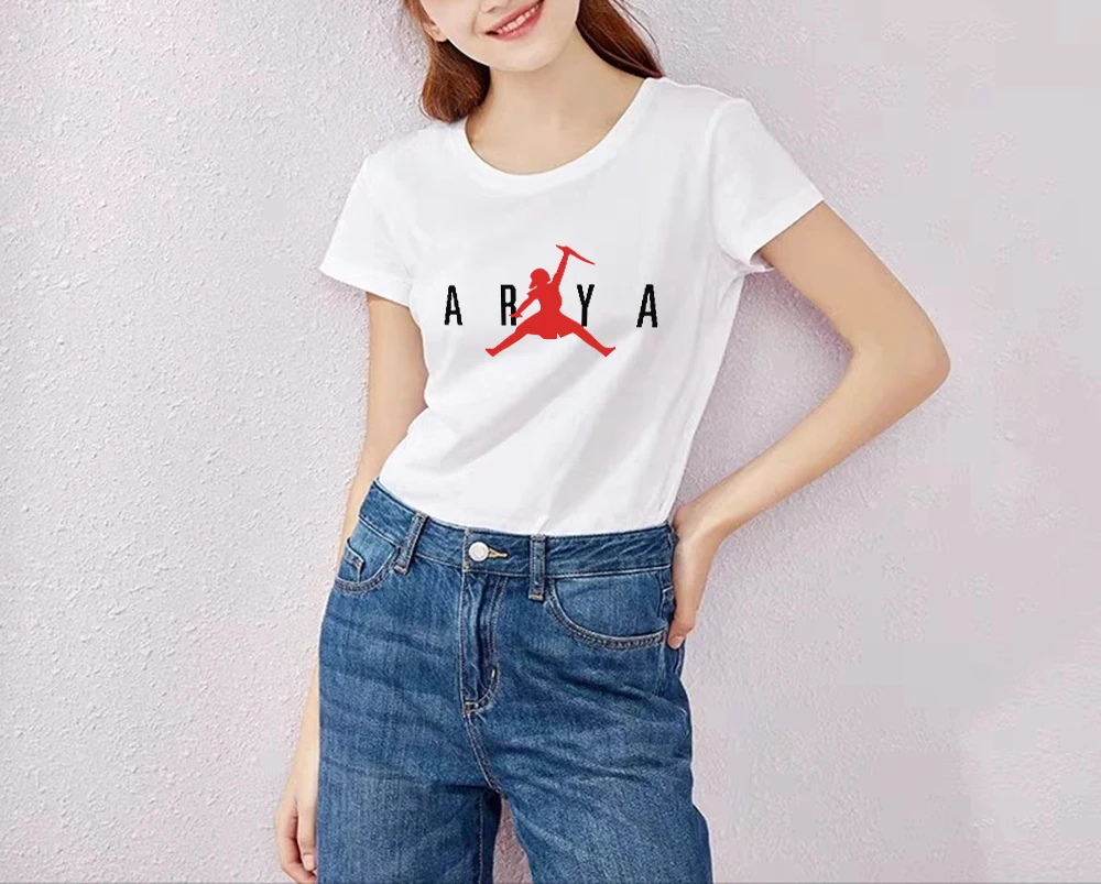 Новинка Ария Старк LANISTER футболка с коротким рукавом Хлопок для мужчин женщин