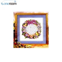 shop top quality beautiful lovely counted cross stitch kit flower love wreath family strength and love dim 00323