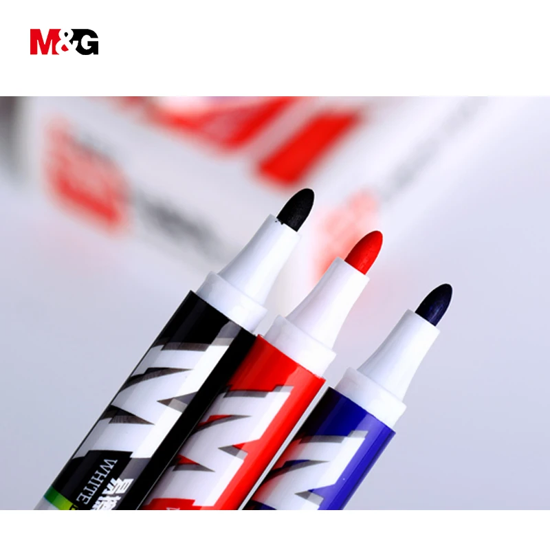 

M&G Wholesale 3Pcs colored erasable whiteboard marker pens brand stationery office school supply elegant marker gift for writing